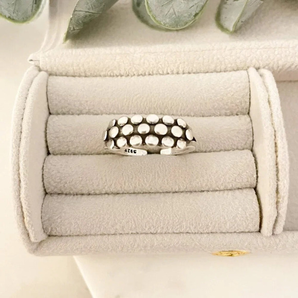 925 Sterling Silver Bead Ring Minimalist Ring Dainty Ring Stacakble Ring Band - Picture 5 of 9